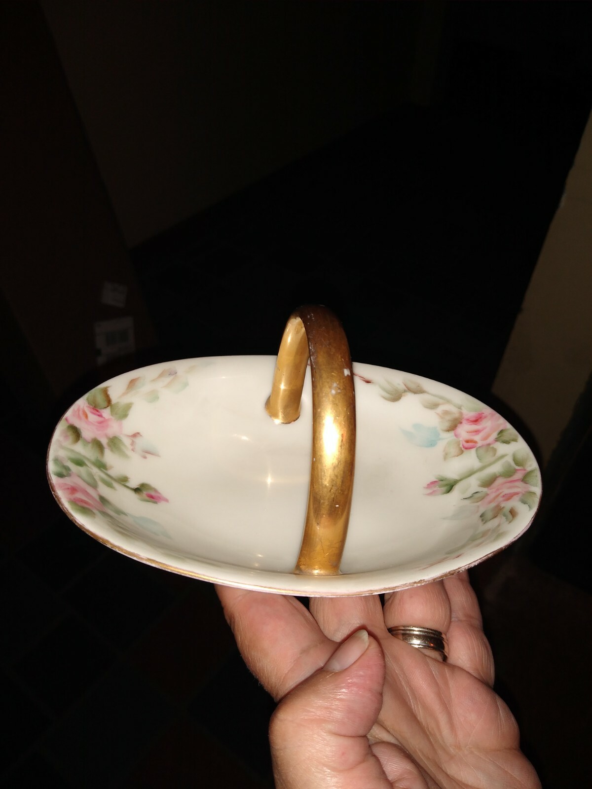 Vintage Vienaud Limoges Handled Dish