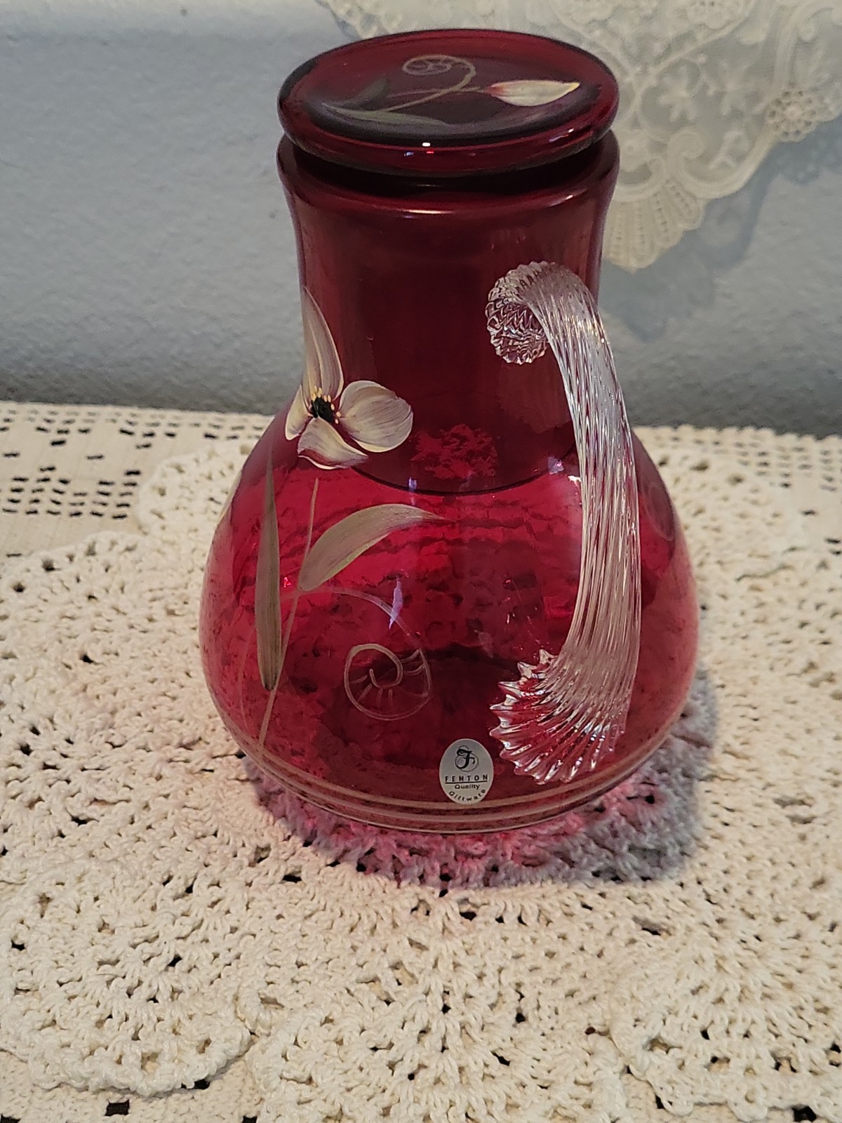 Fenton 2008 Floral Fantasy on Ruby Guest Set # 8100 AO 91/250 Tumble Up Signed
