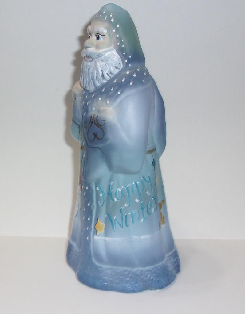 Fenton Glass Happy Winter Snowman Christmas Santa Claus Figurine Ltd Ed #13/27