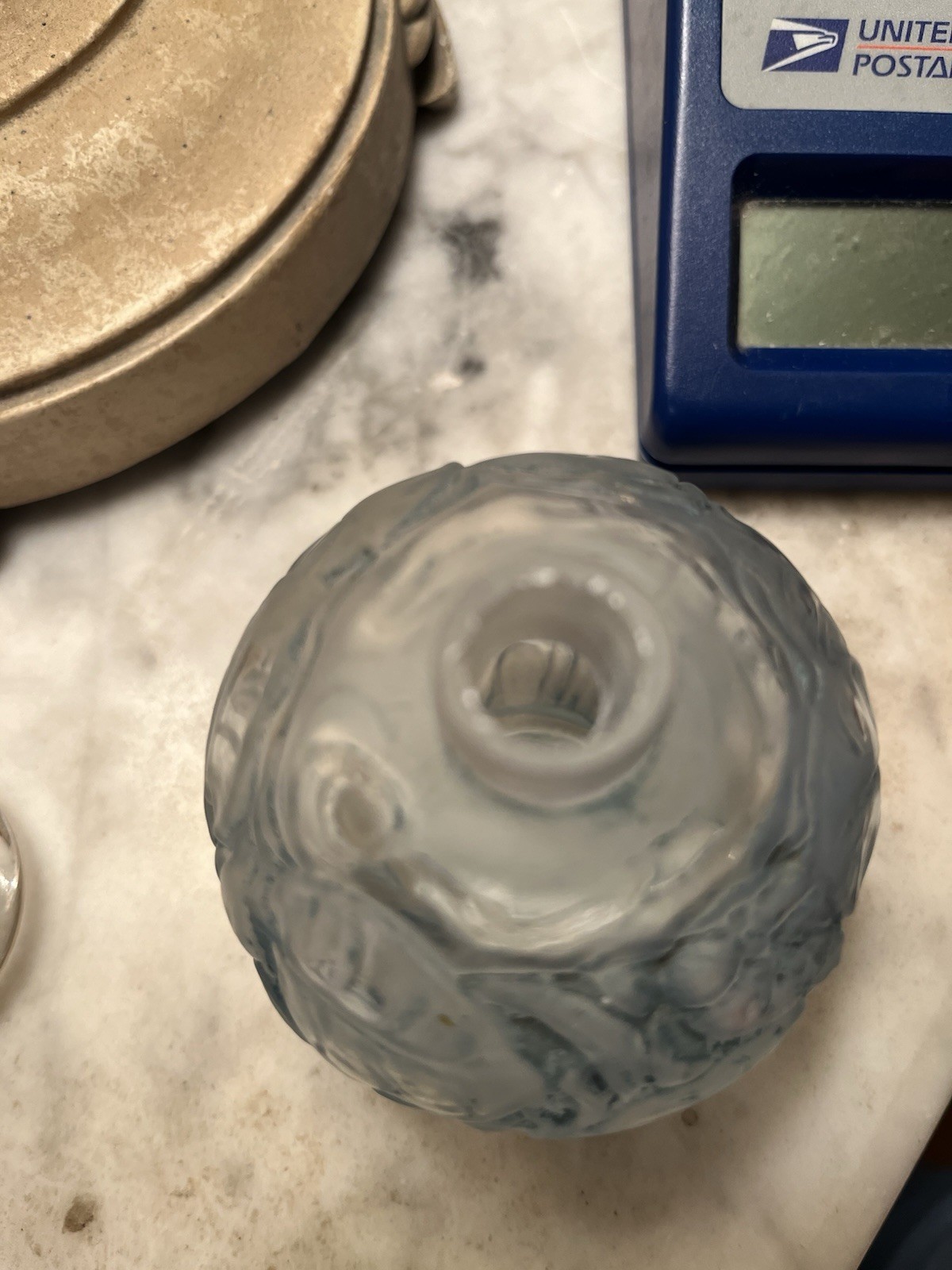 R. LALIQUE JAYTHO PERFUME BOTTLE Water, Lilies, And Frogs