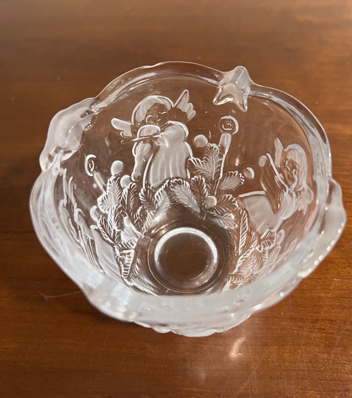 Mikasa “Holiday Lights” Candle Holder Votive Frosted/clear Angels