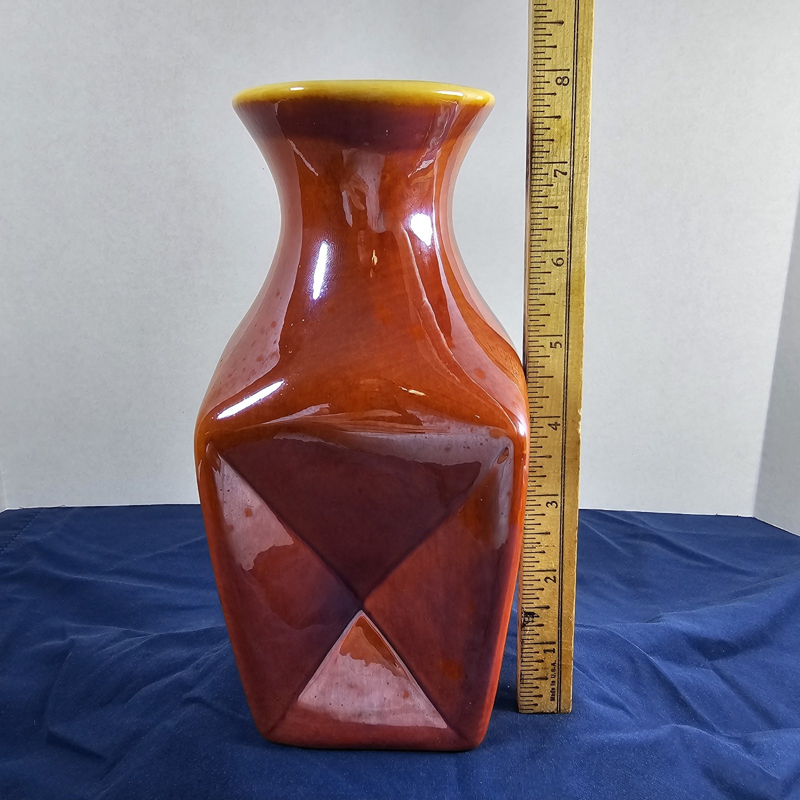 Red Wing Pottery Vintage 1633 Brown Speckled Belle Kogan Vase, Classic