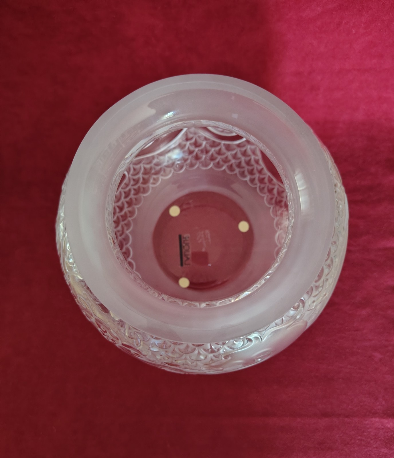 LALIQUE France XIAN Large Vase 1996 Crystal Glass w/Box X’Ian