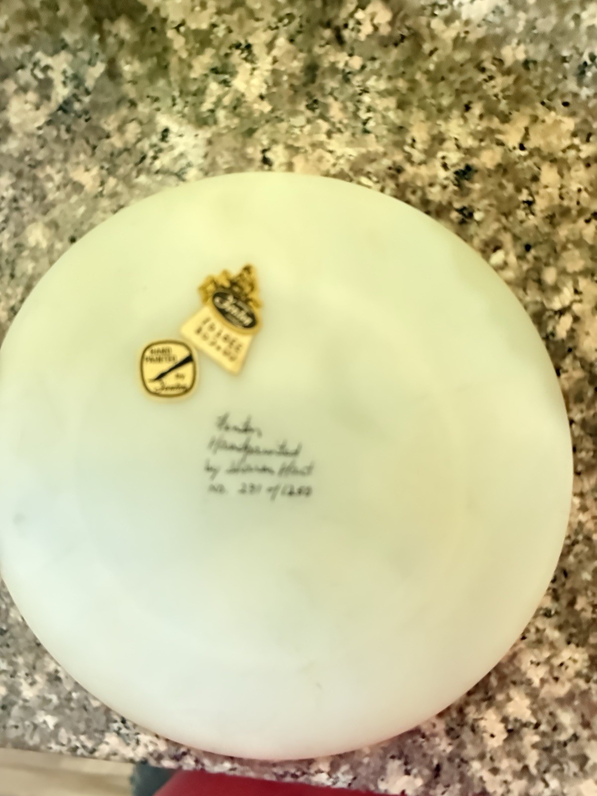 Fenton Hand Painted Limited Edition Bald Eagle Collector Plate 231/1250