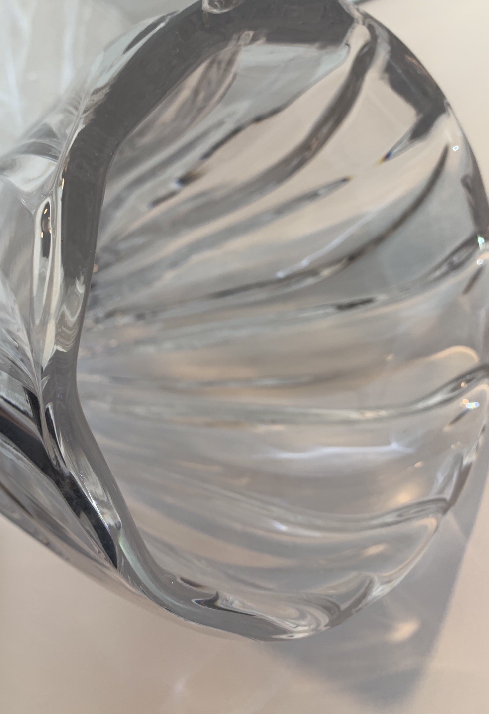 Vintage Mikasa Heavy Crystal Brilliant Centerpiece Vase 10″ Mint Condition