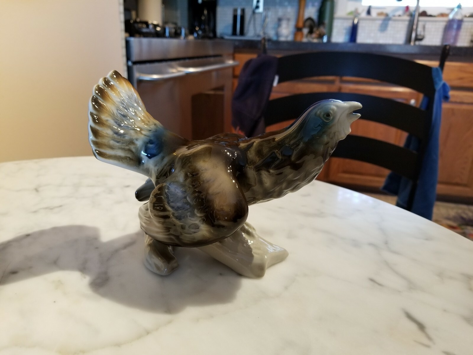 Vintage Royal Dux Porcelain Wild Game Bird Figurine 399 Pink Royal Dux Stamp