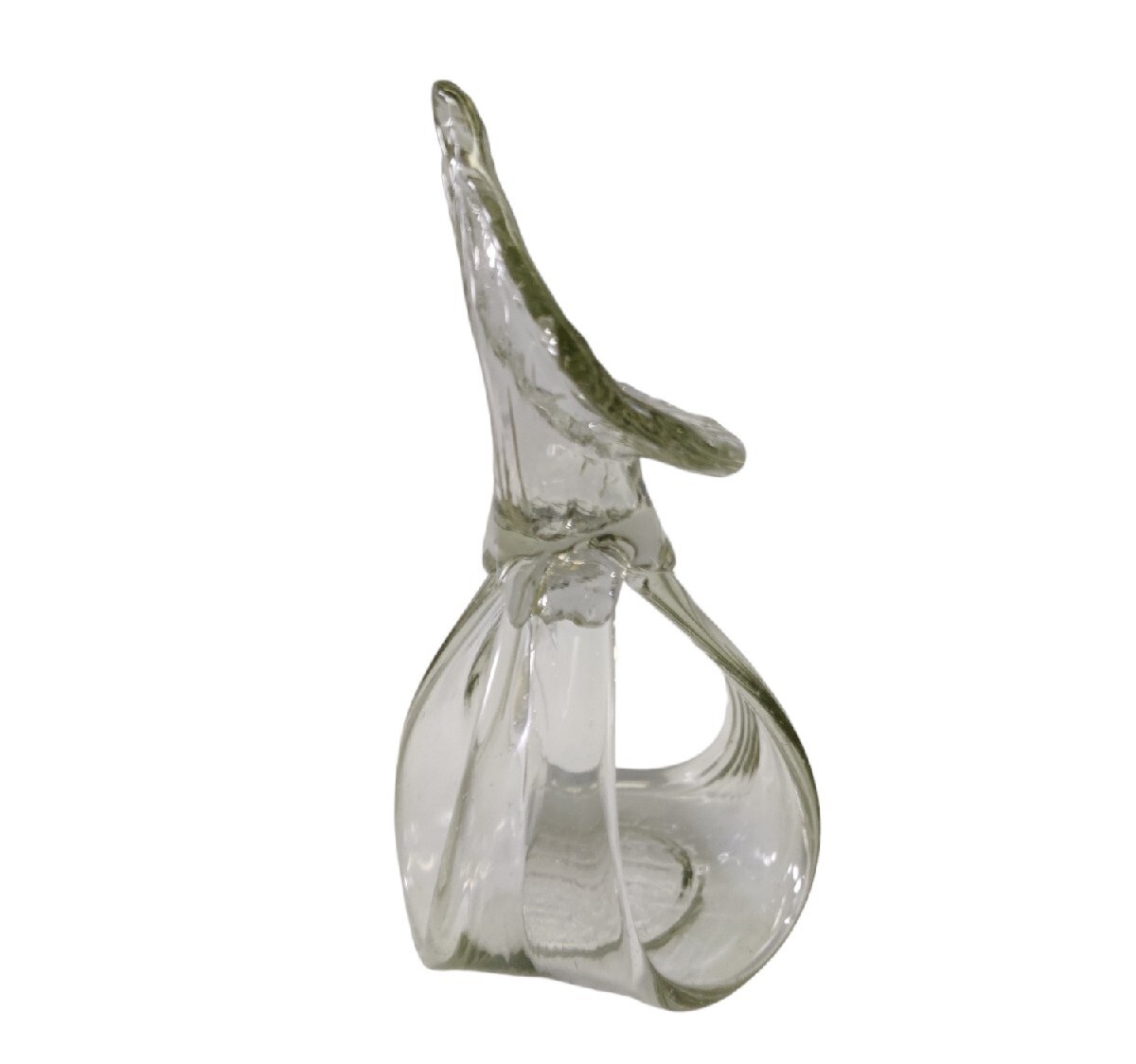 Clear Handblown Glass Jack in the Pulpit Art Glass Candle Holder