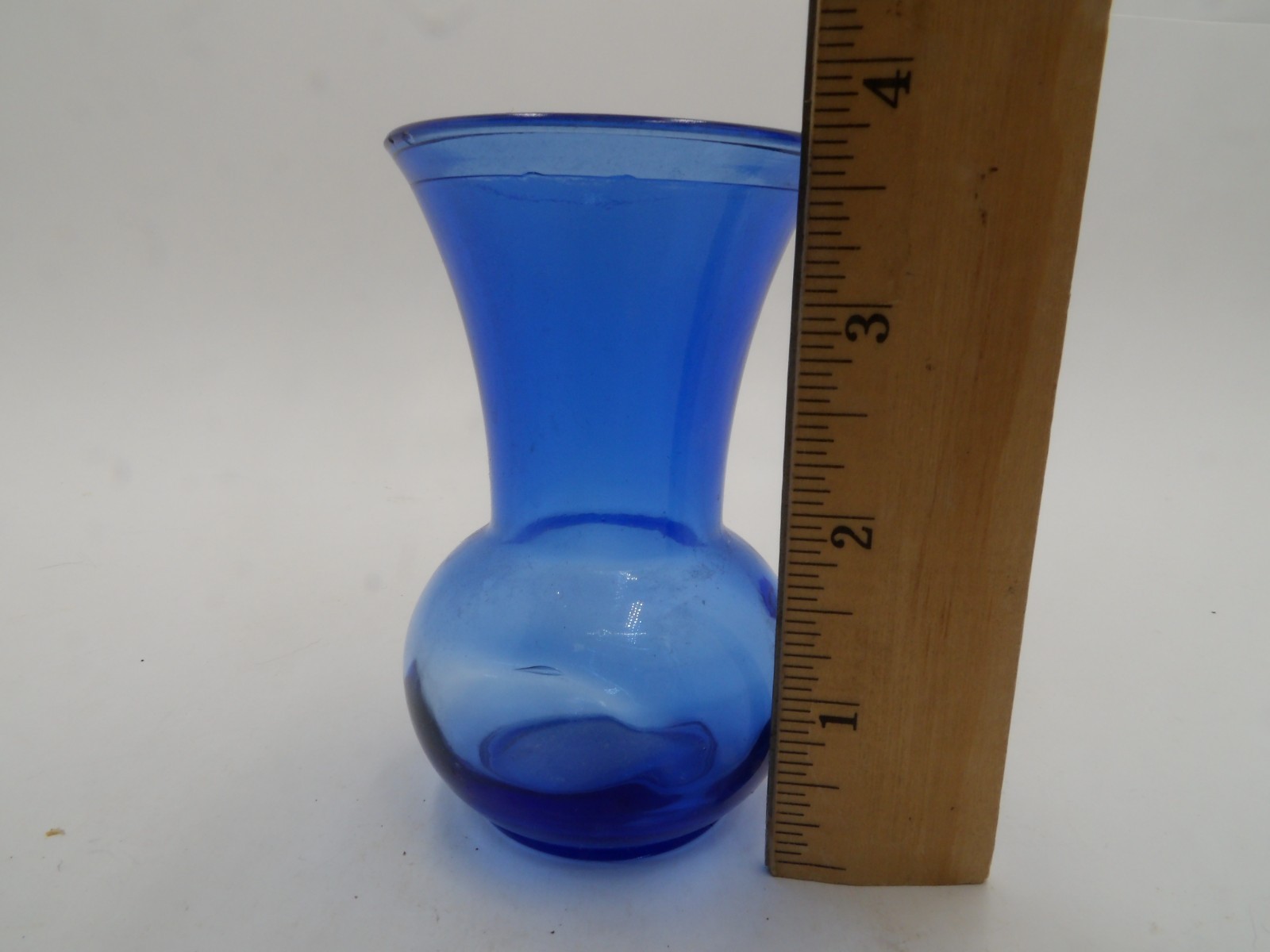 Vintage Cobalt Blue Small Bud Vase 3.75″ Unmarked