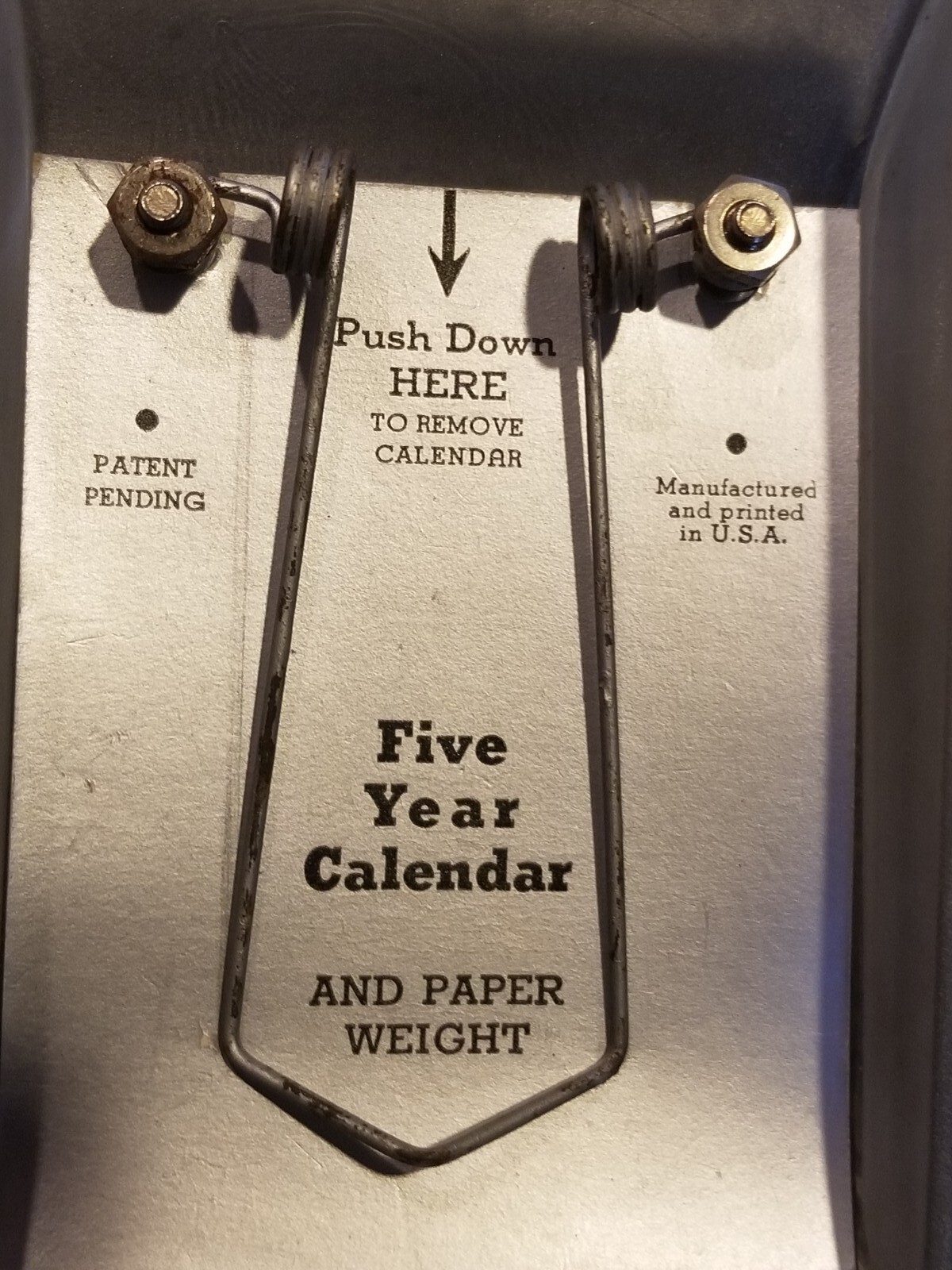 WWII Era 1940s Rolling Month Calendar Glass Paperweight Extension Press Chicago