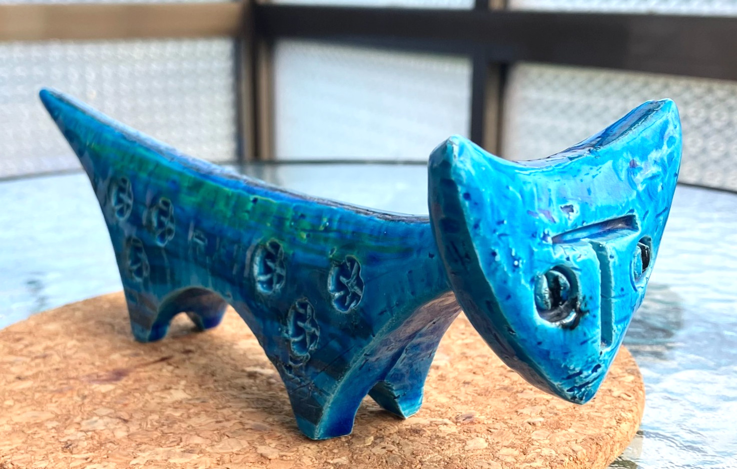 Flavia Bitossi Rimini Blue Cat Work Made In The Ceramic Workshop of Italy ##1-2