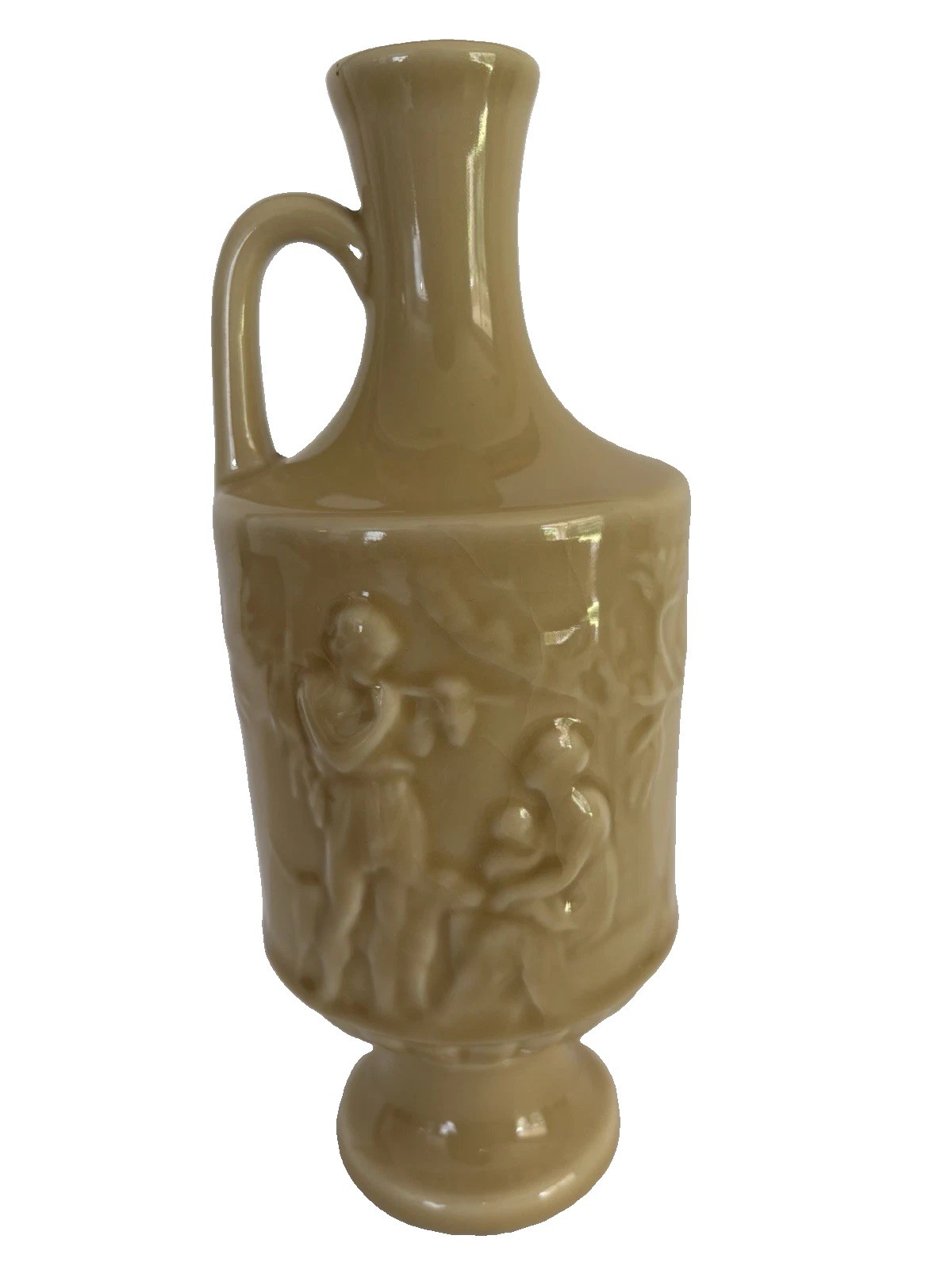 VINTAGE ROOKWOOD ART POTTERY CLASSICAL SCENE 10-3/4″ EWER URN VASE 1946