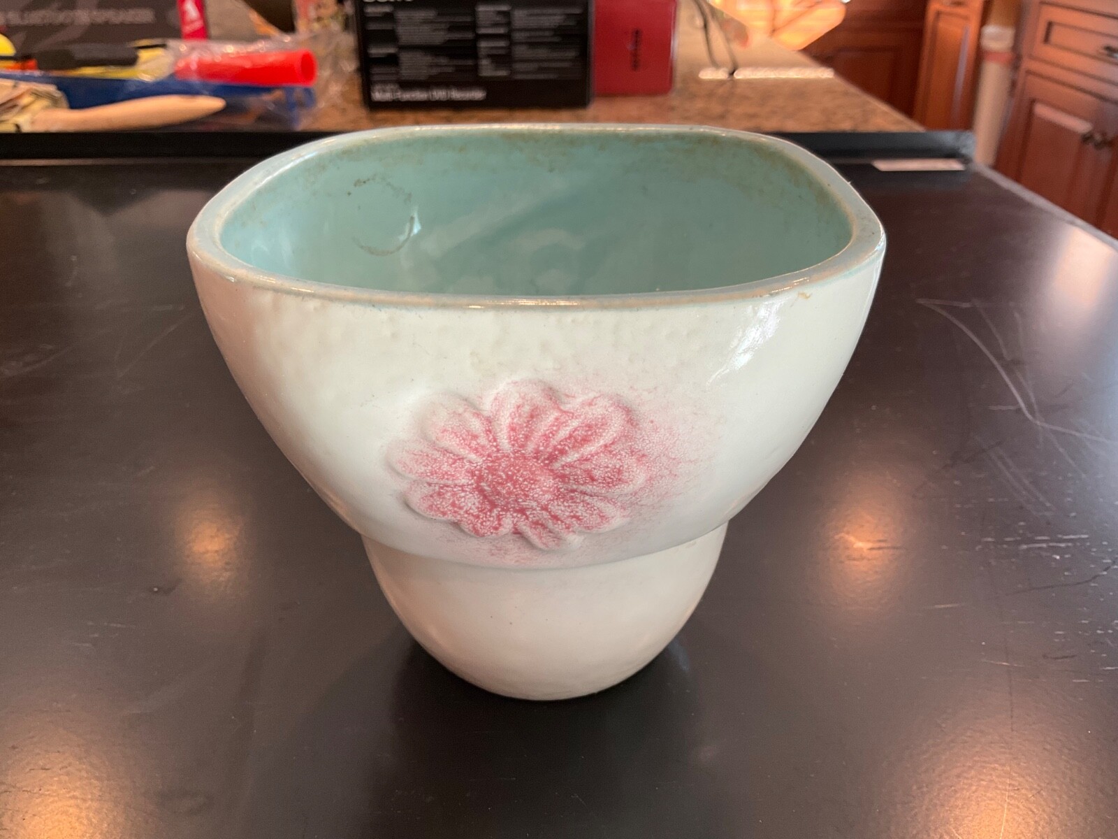 Vintage Hull Pottery 1940s Flower Pot Planter #425 4 1/8” T 4.5” W Made in USA