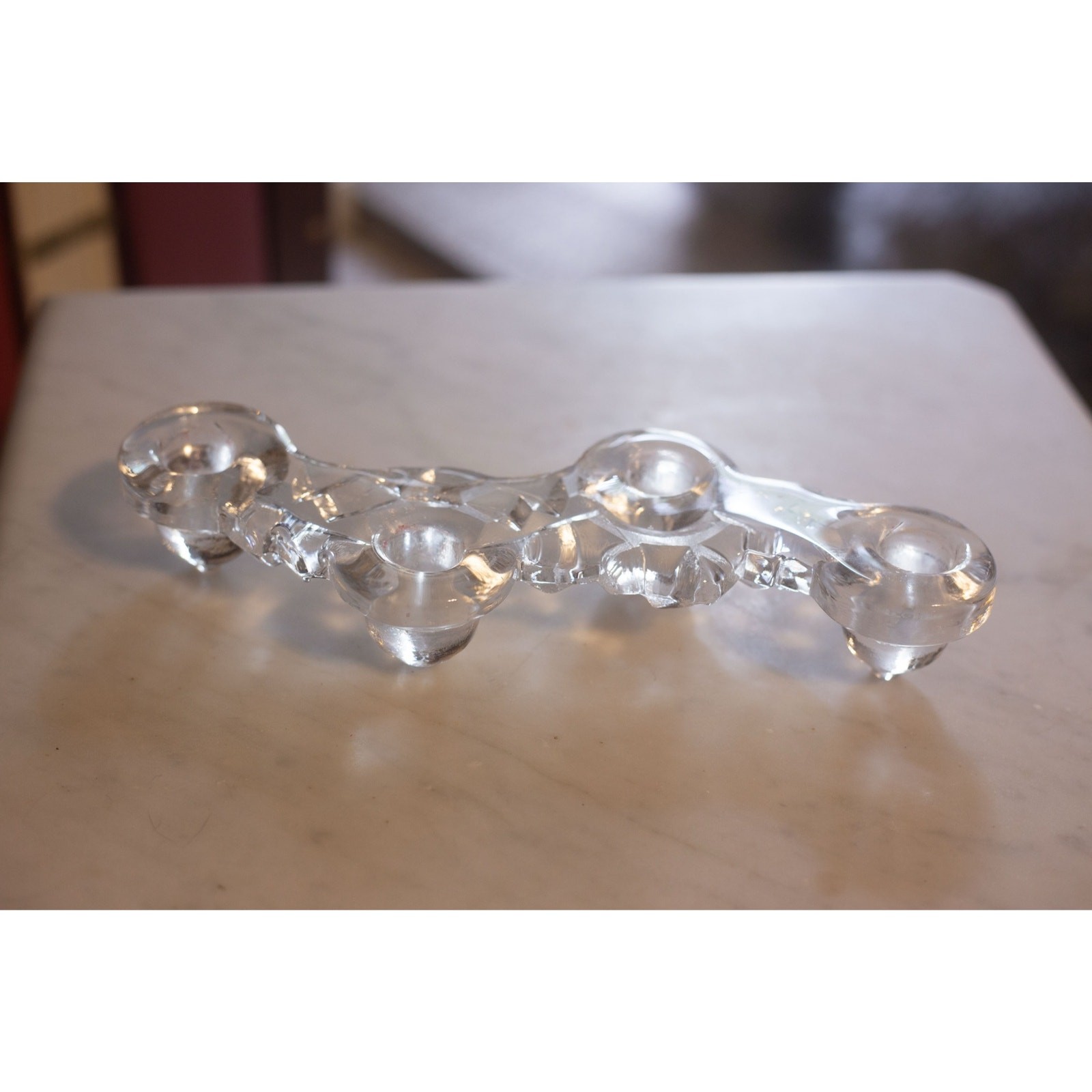 Lindshammar glass candlestick holder 10.5×4.5×2