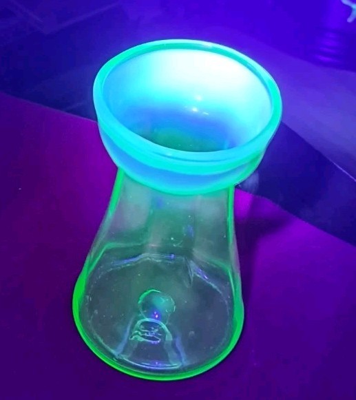1900s Uranium Stourbridge Glass Hyacinth Bulb Vase