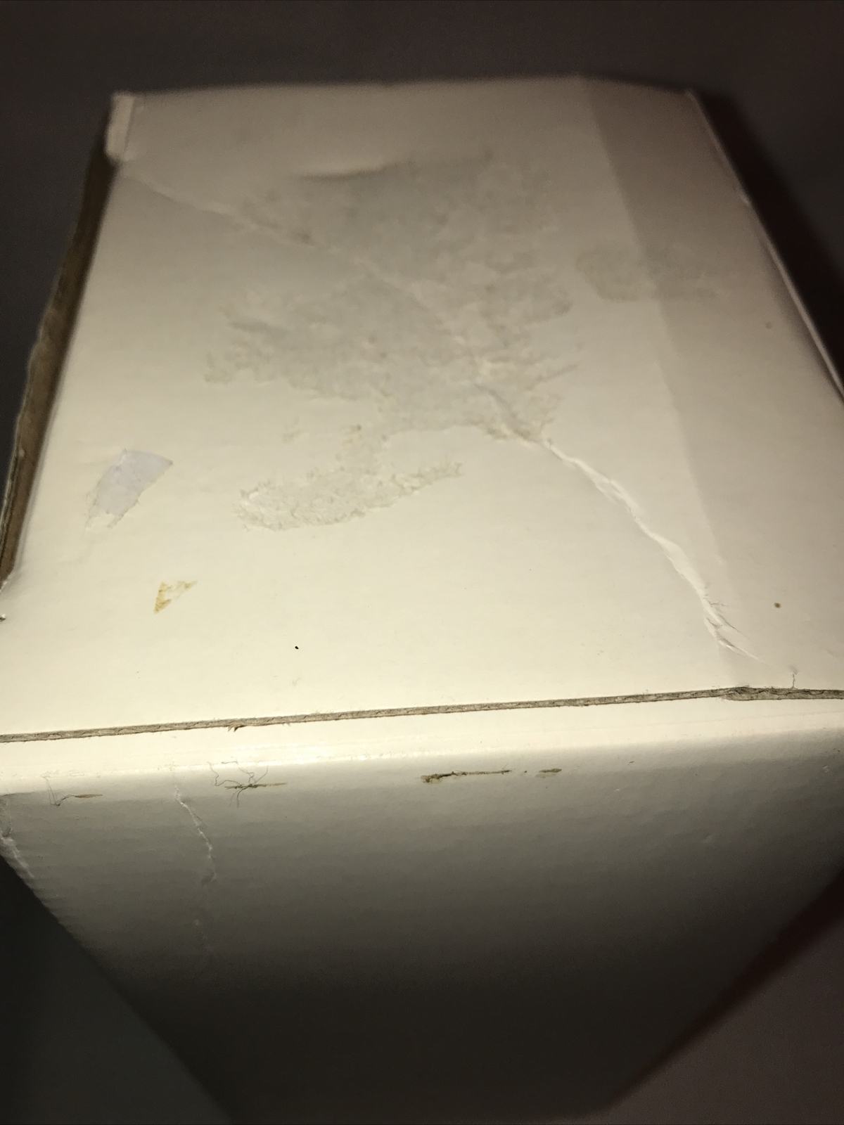 Mikasa Clear With Gold Rim Bud Vase 9” No Damage Original Box See Photos