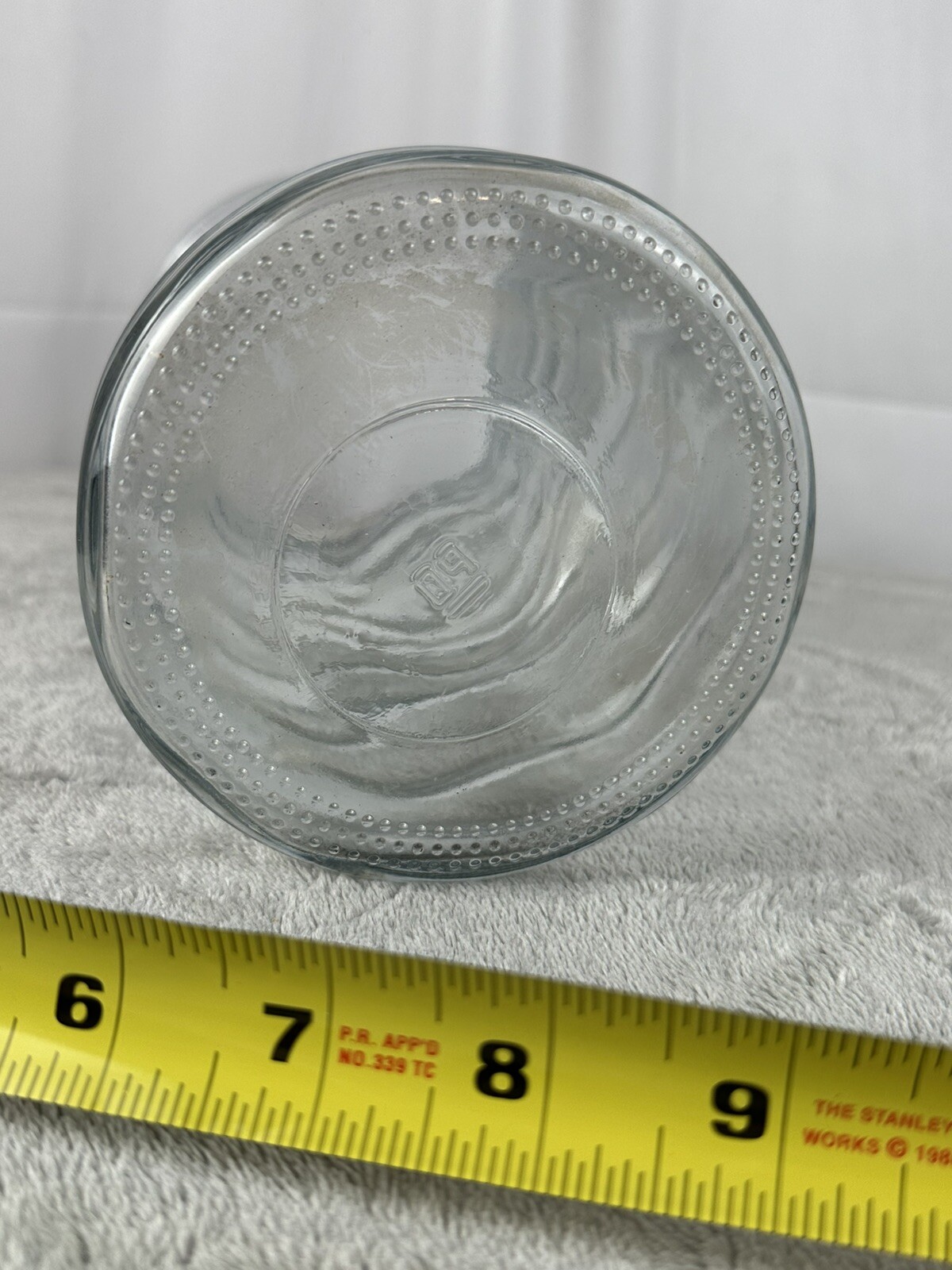 Unbranded Clear Textured Pattern Gathering Vase