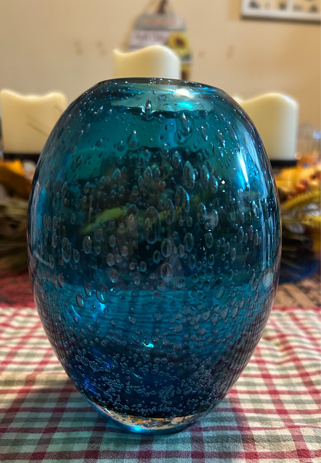 Large Blue Handcrafted Glass from Target