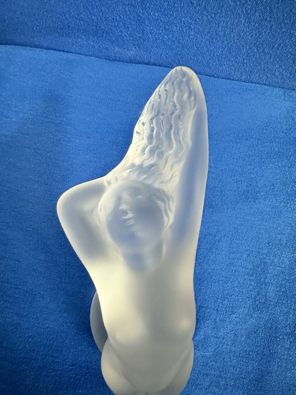 Vintage Lalique France Frosted Crystal “Chrysis” Nude Woman Figurine Signed