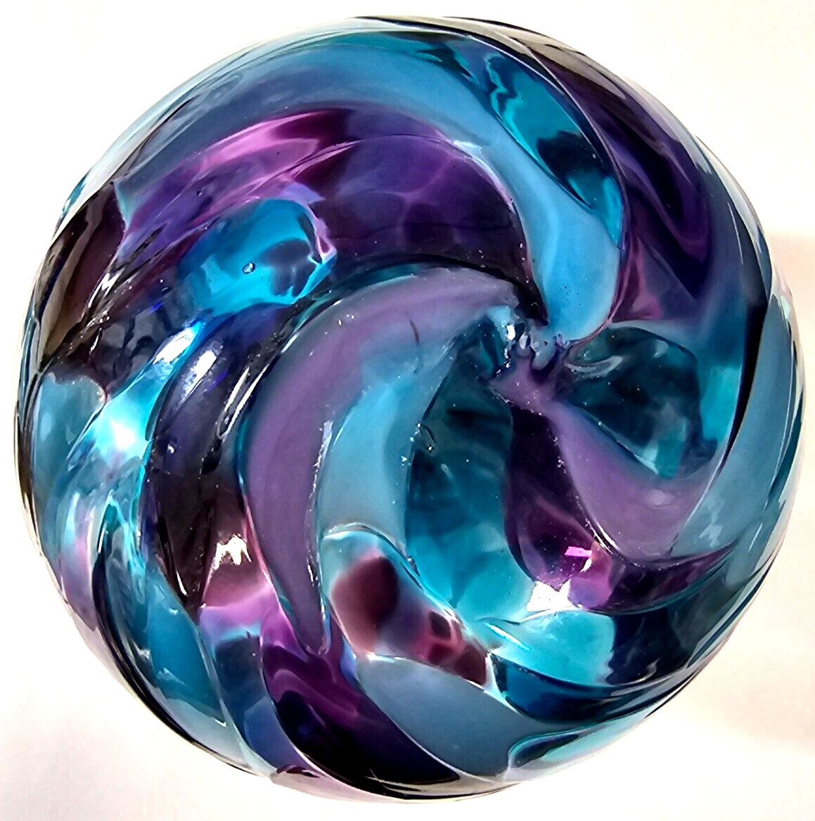 Ocean Beaches Glassblowing 3.5″ ART GLASS BALL Seal Rock OR Signed
