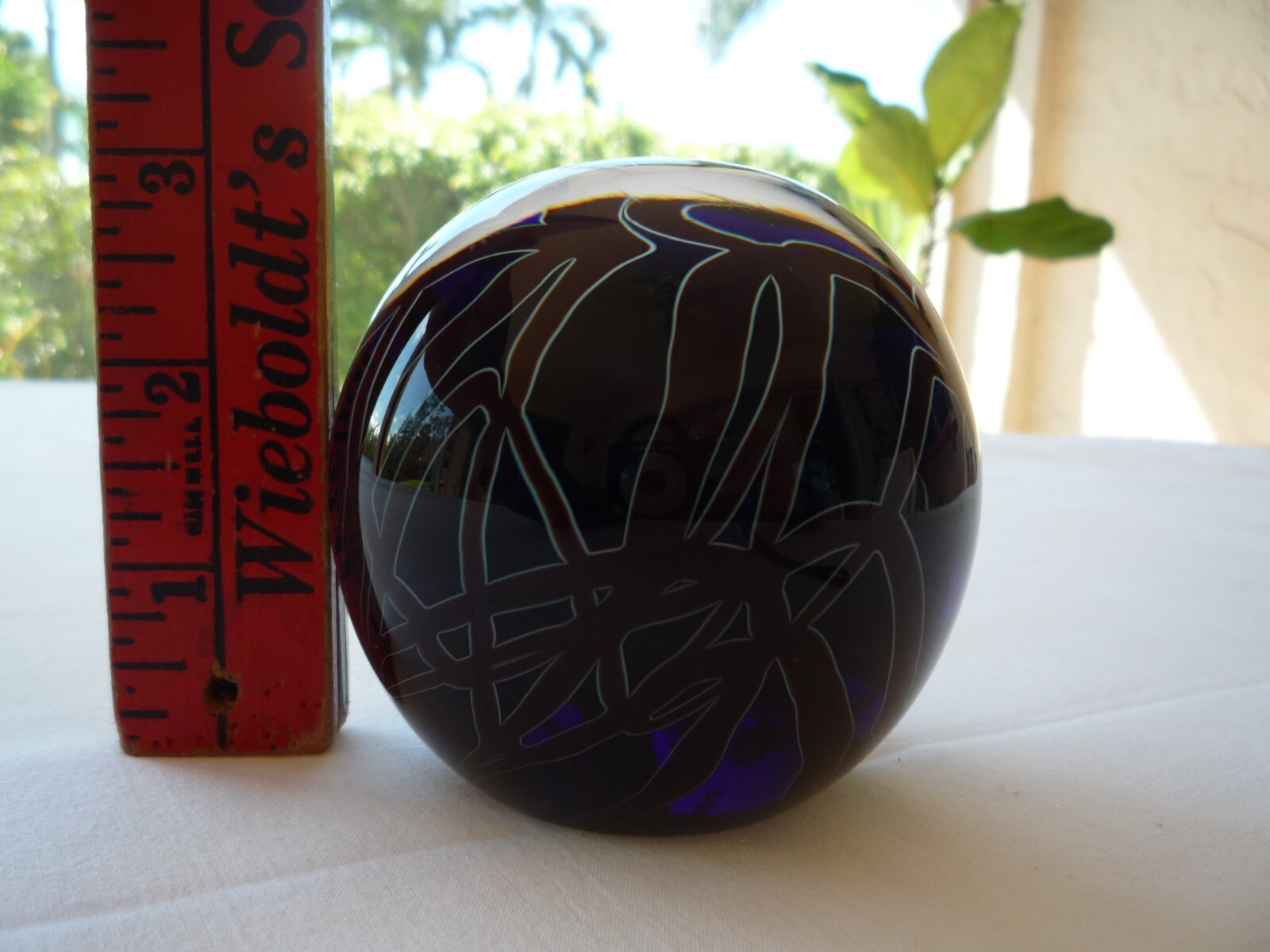 ZELLIQUE STUDIO GLASS CALIFORNIA 1995 PAPERWEIGHT J MOREL COLLAB? RARE DESIGN!