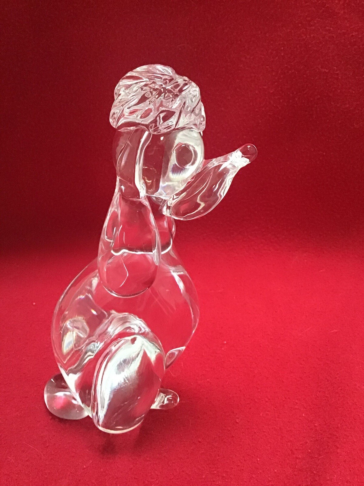 Crystal Art Glass French Poodle Dog Large Paperweight Figurine 8″ Tall Vintage