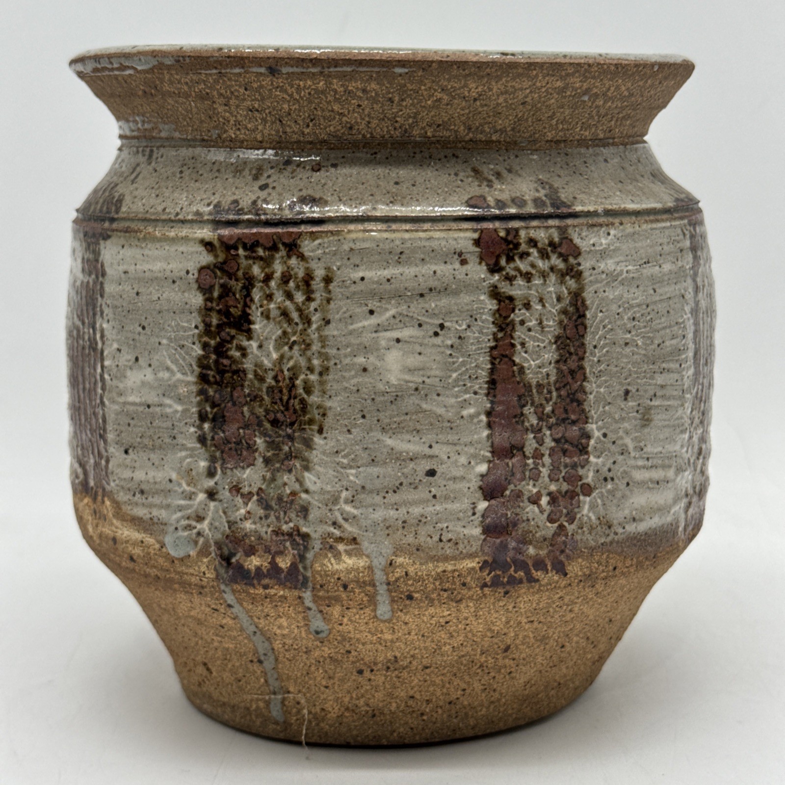 1970s MCM Vintage Studio Pottery Vase By William Sage