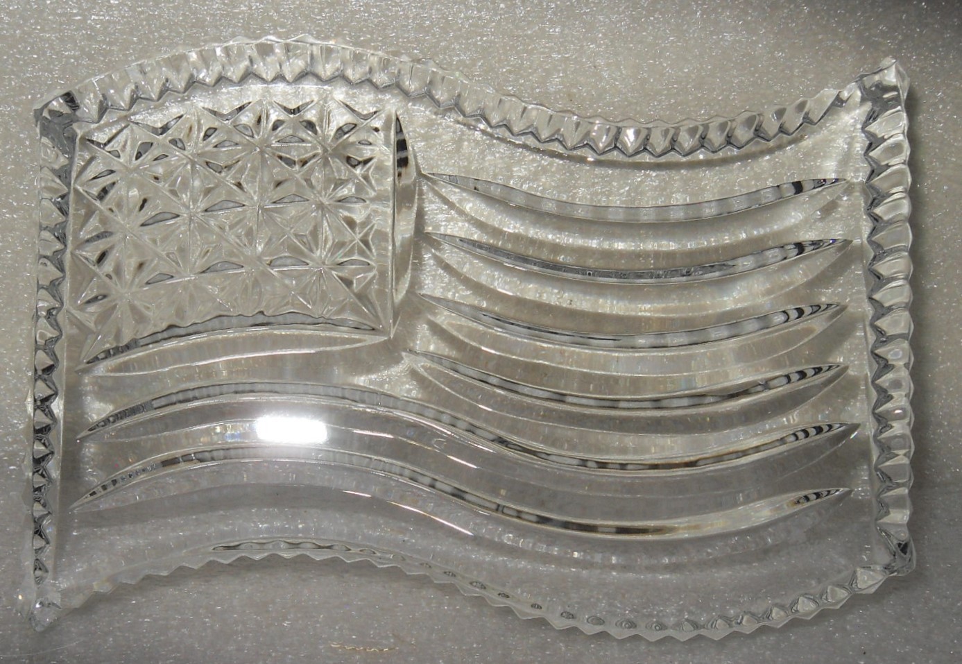 Waterford Crystal Patriotic USA American Flag Paperweight Made in Ireland