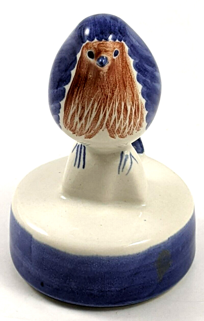 Rye Pottery Red Breasted Robin Bird Figurine On Base England