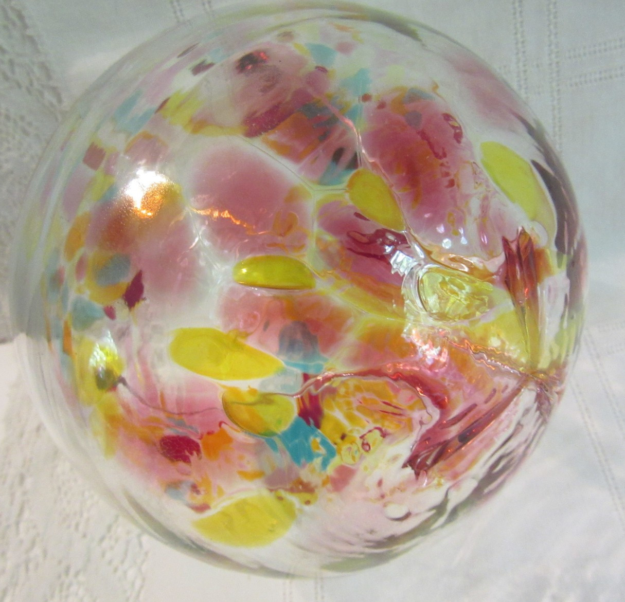 Kitras Art Glass TREE of MINDFULNESS 6″ Orb Ornament Enchantment Collection