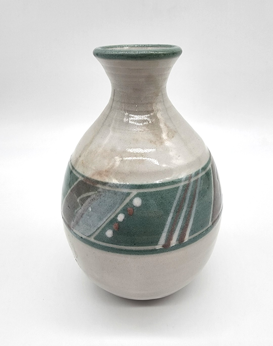 Signed Mary Wallace Spiral Studio Denmark Western Australia Art Ceramic Vase