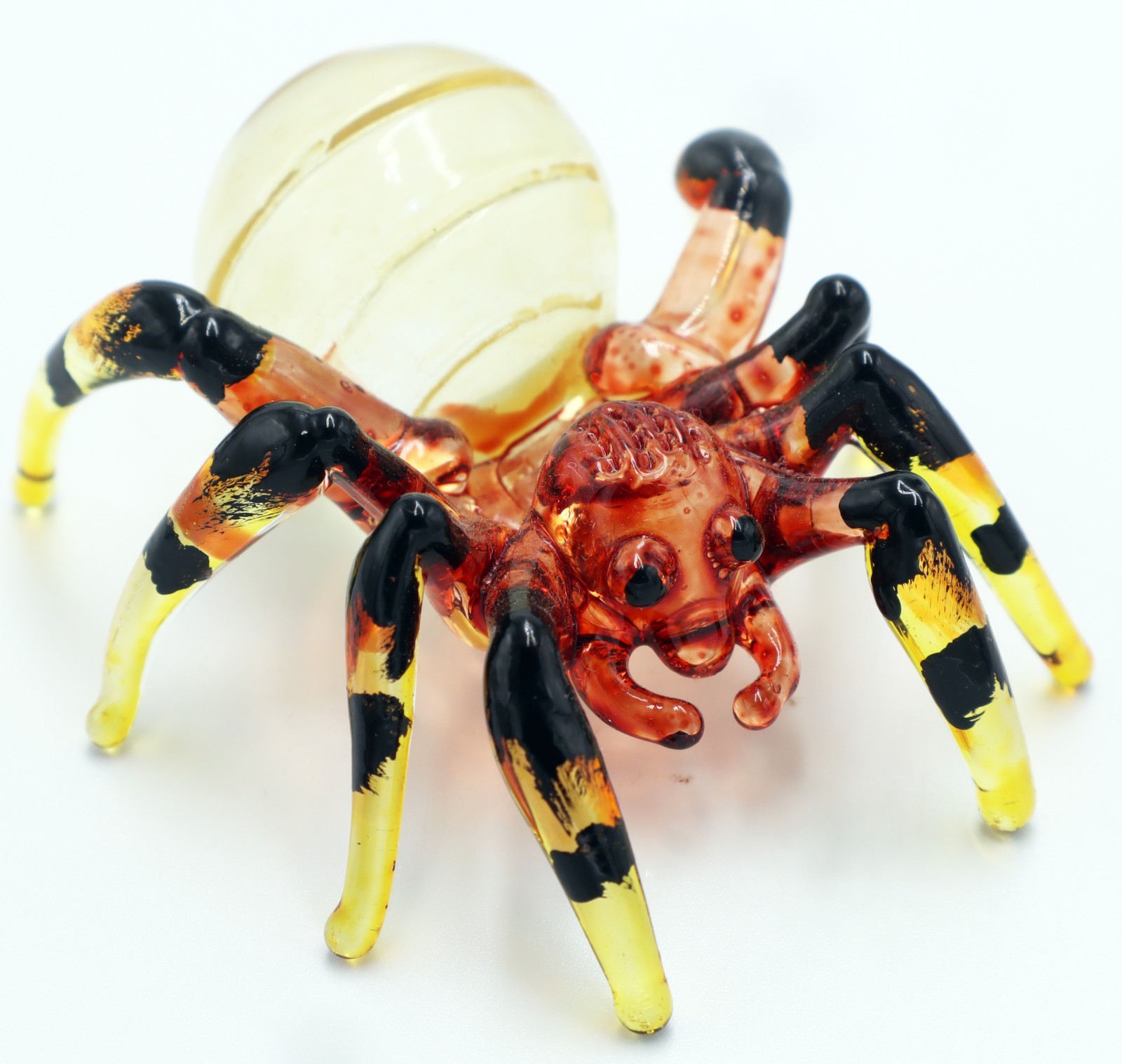 Colorful Hand Blown Glass Tarantula Spider Figurine Mini 2.5″ x 2.5″ x 1.5″