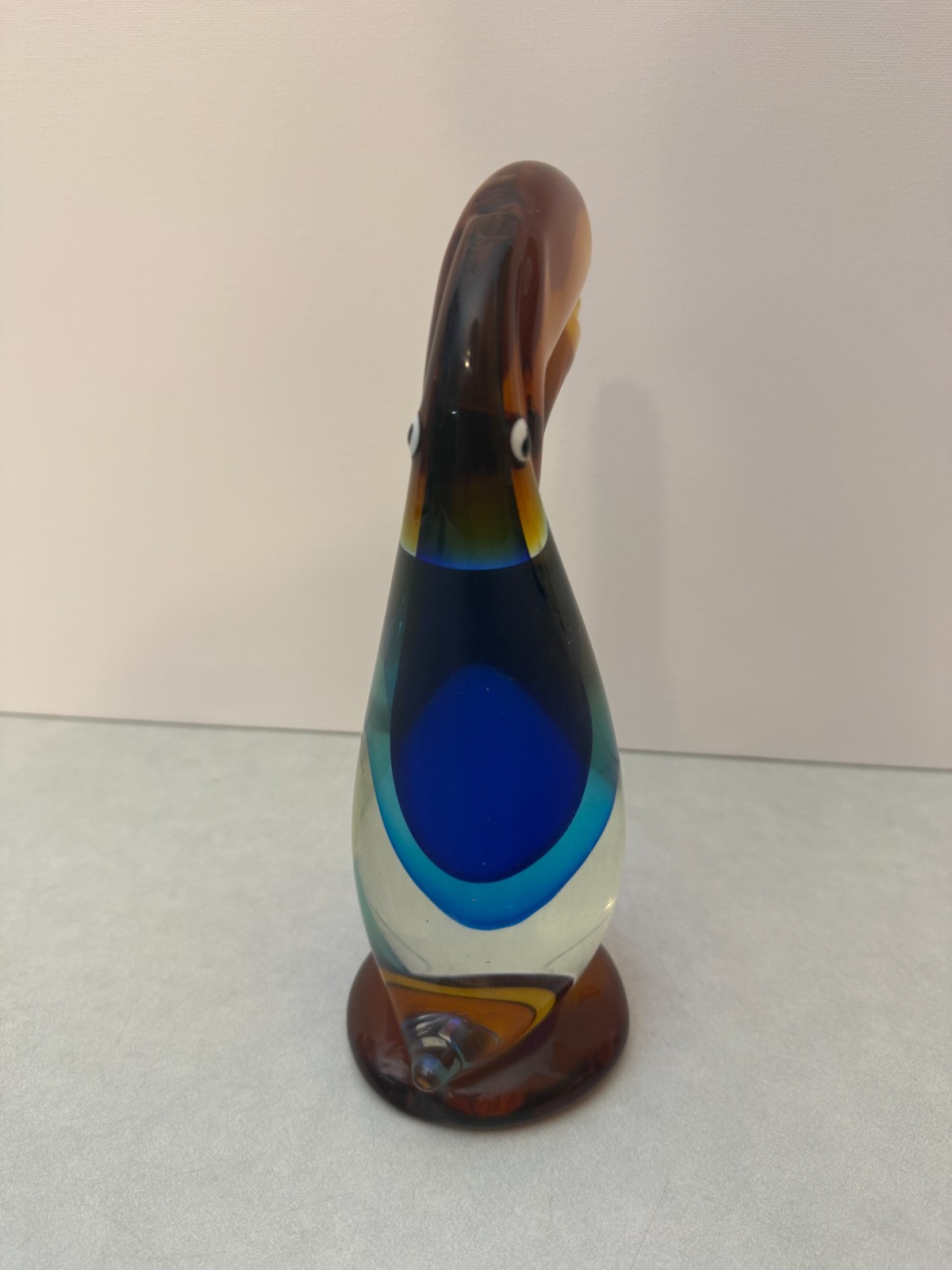 Art Glass Parrot Tucan Figurine – Multi-Colored – 9.5″ Tall