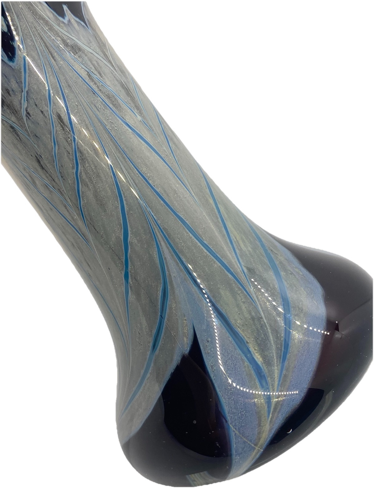 VTG Diane Coyle signed 1984 hand Blown art glass vase vintage 6 1/2″ encased