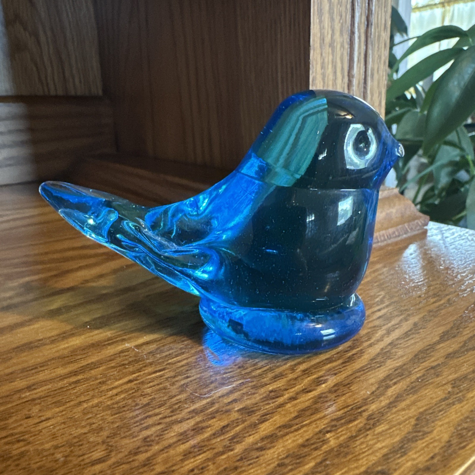 Leo Ward Glass 1988 Bluebird of Happiness Paperweight Signed