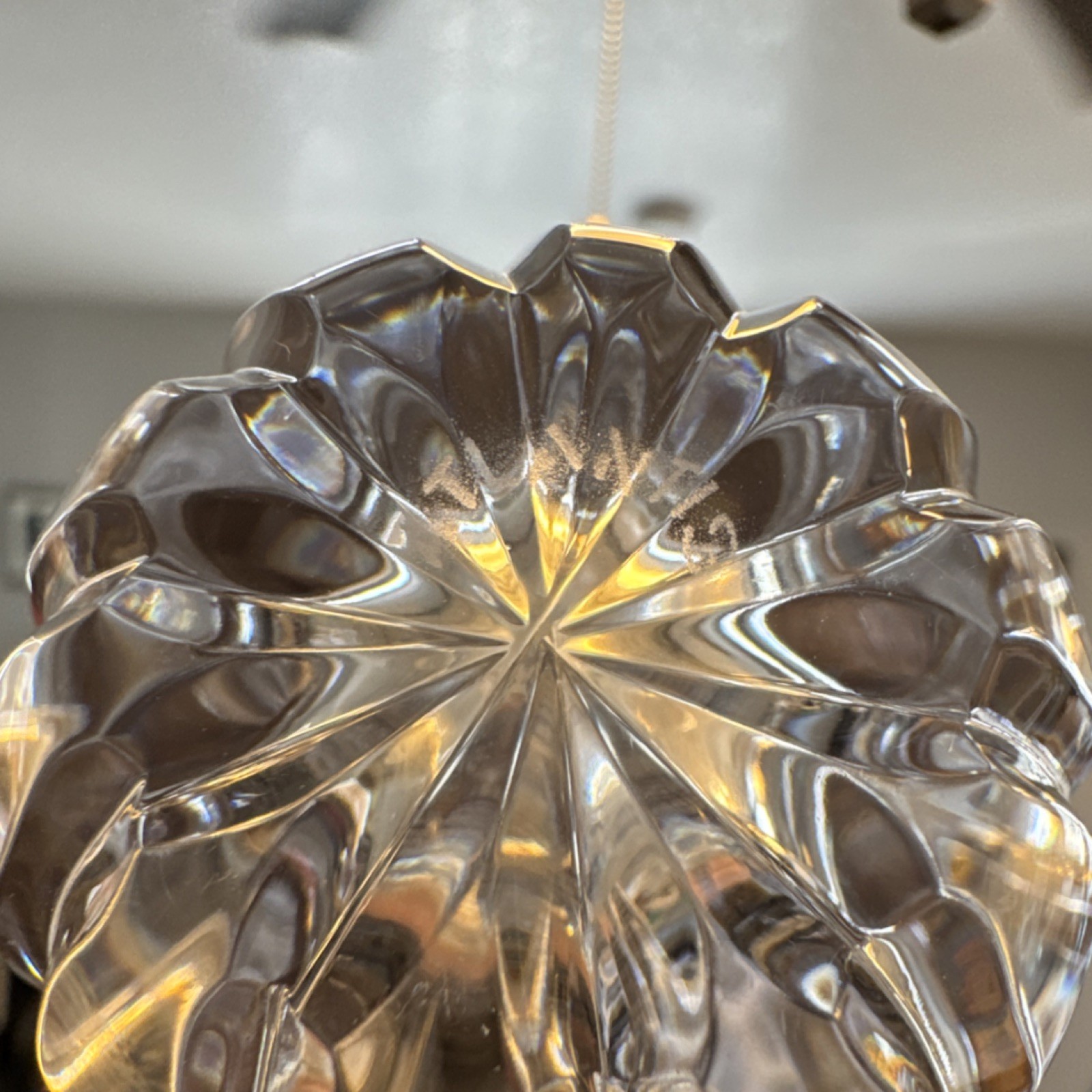 Atlantis Clear Lead Crystal Bud Vase Fluted Cut Starburst Base Signed