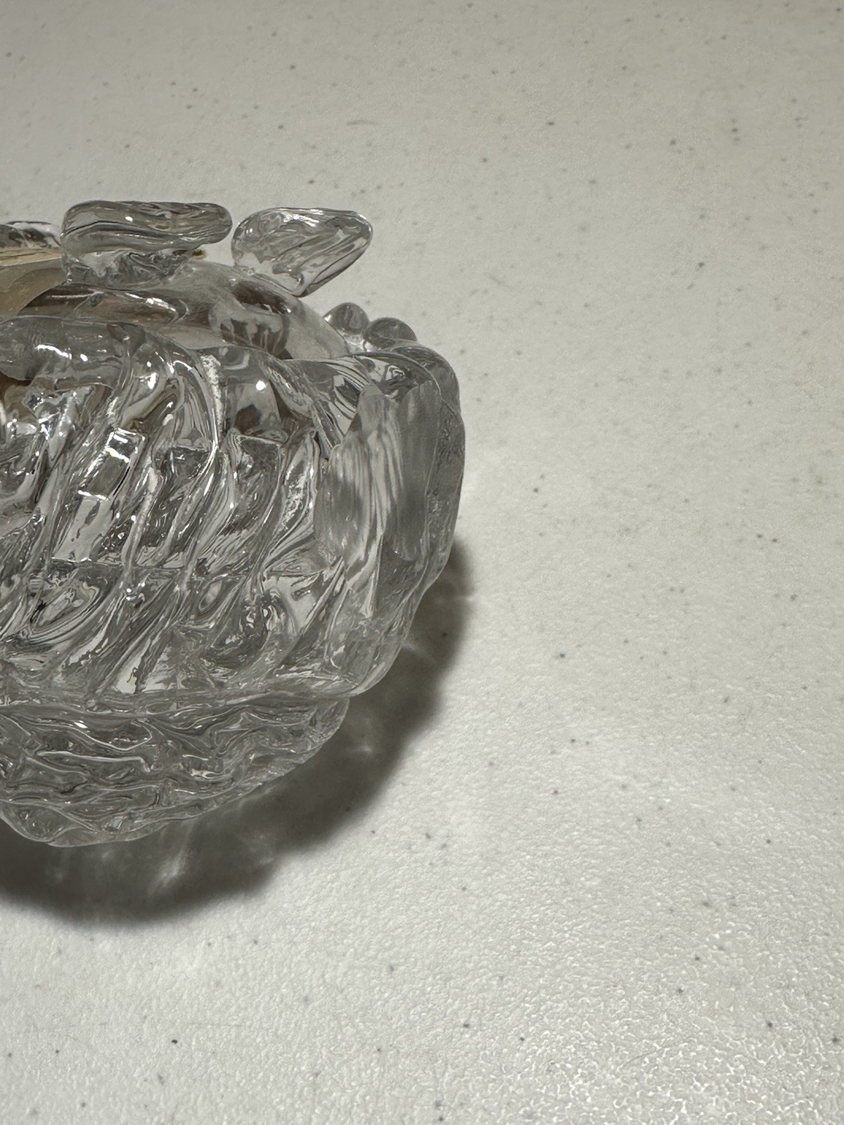 Vintage USSR Soviet Crystal Hedgehog Figurine, Glass Hedgehog