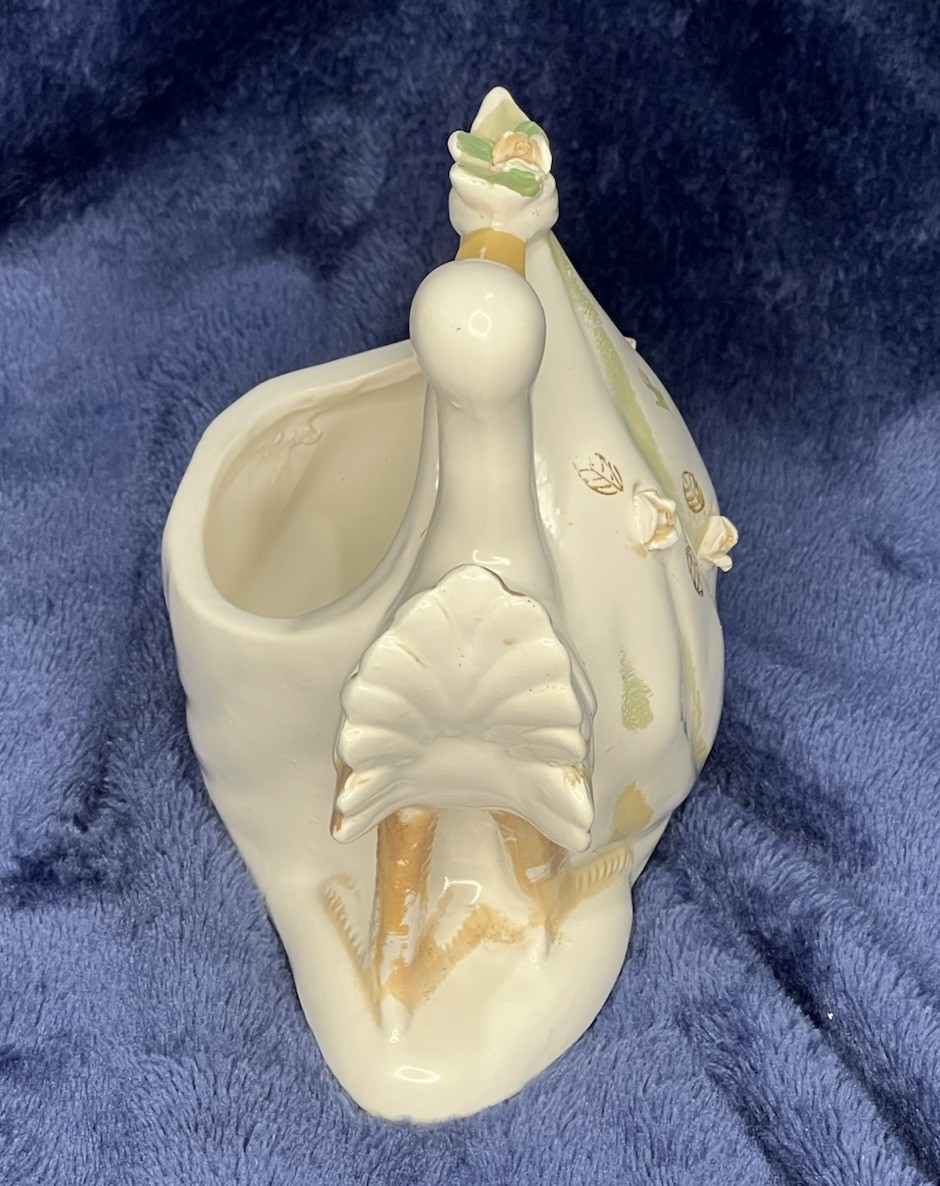 Rubens Originals Ceramic Stork Planter Art Pottery Mid-Century Nursery Japan