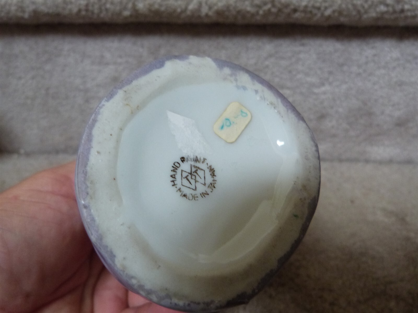 VINTAGE Hand Painted Lusterware Swan Goose Flower Vase Wall Pocket JAPAN 5″