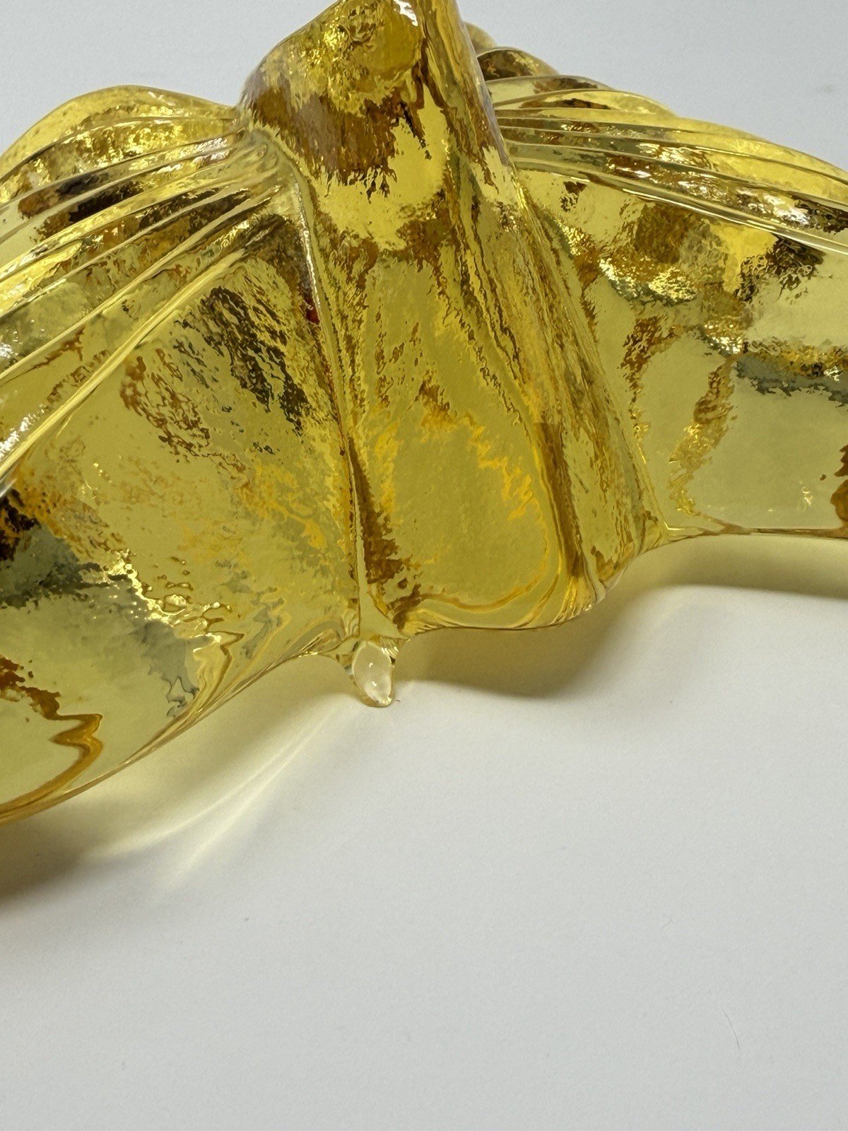 Fire & Light Citrus Yellow Butterfly Recycled Glass Paperweight