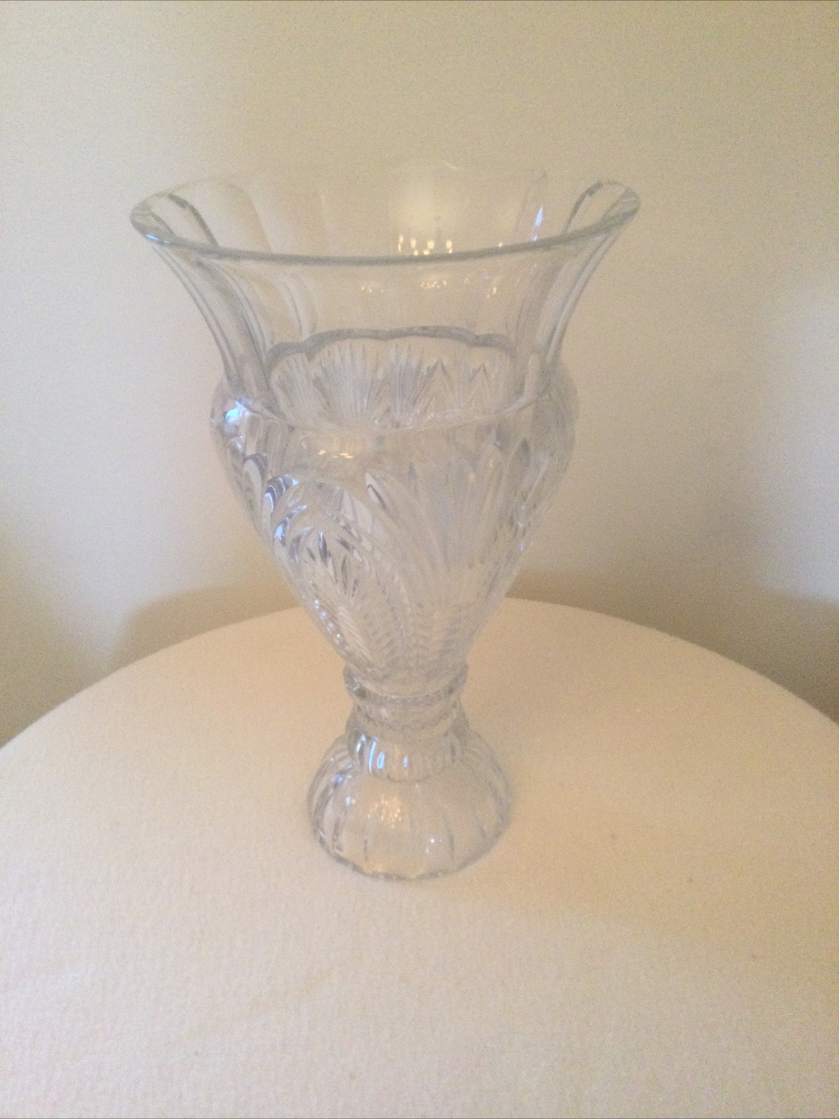 Large Godinger 16 Shannon Lead Clear Crystal Contessa Shell Coquille Czech