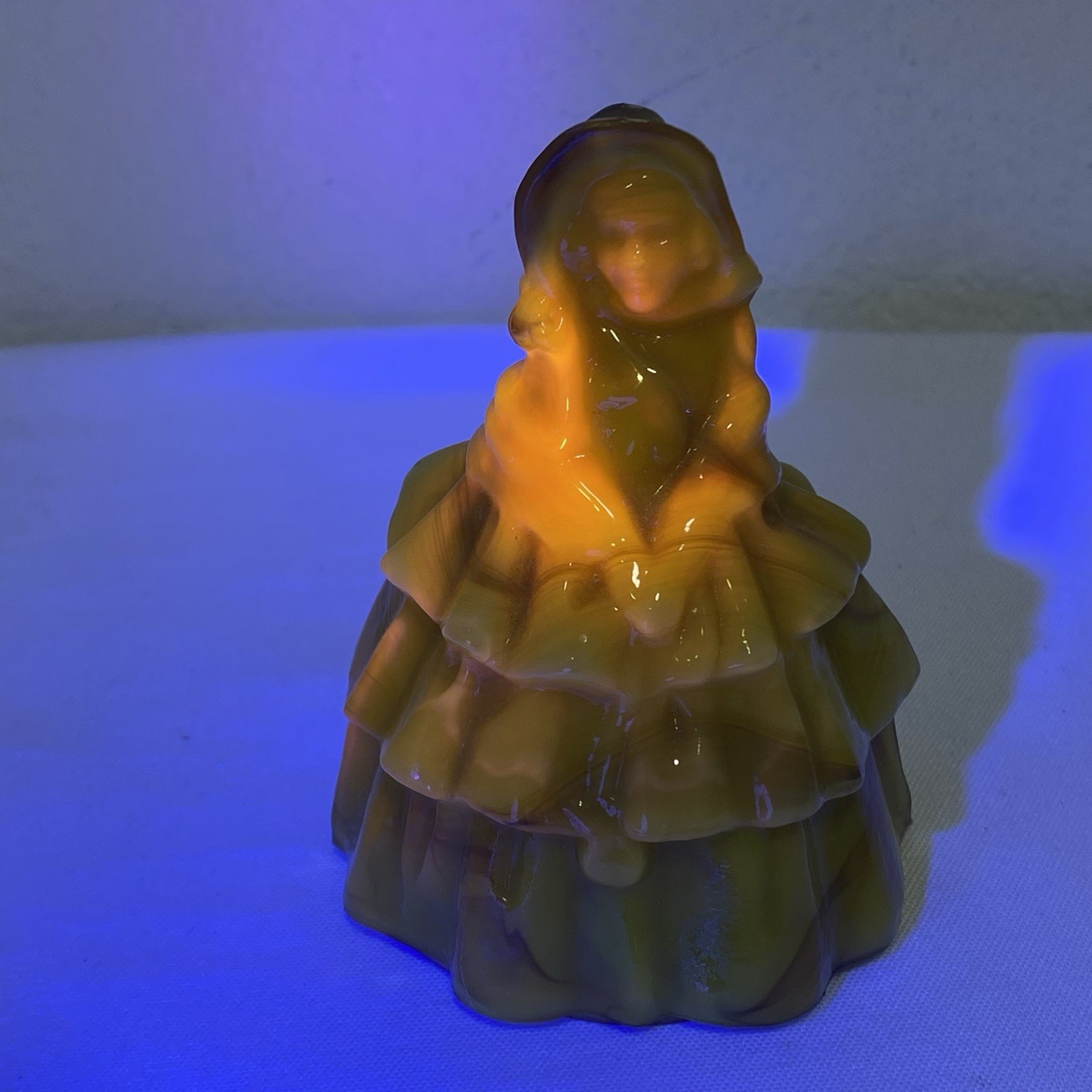 Boyd Glass “Louise” Zack Boyd Slag #17 Glows Orange Cadmium 11/10/1980 Vintage