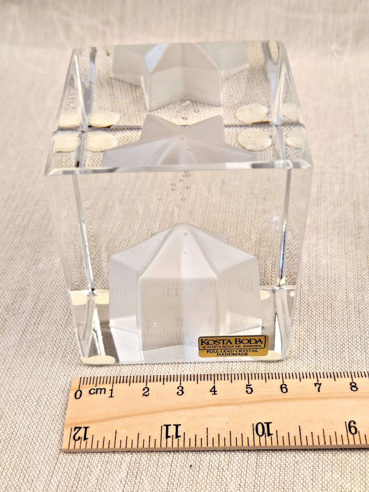 A glass sculpture from the Crystal Fantasy coll., designed by Bertil Vallien