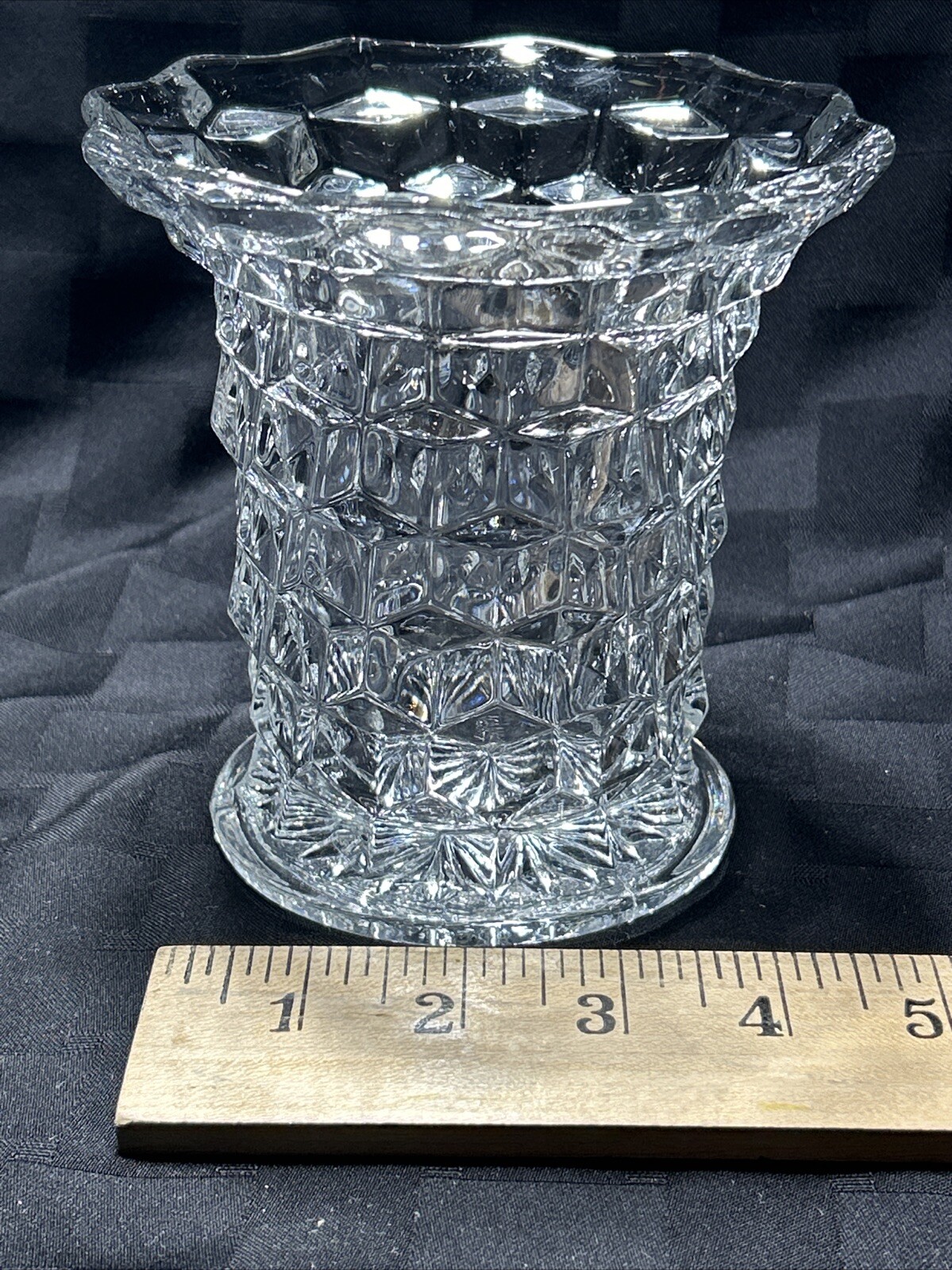 Fostoria American Glass #2056 Clear Vintage 5 3/8″ Flared Rim Vase 1957-1982