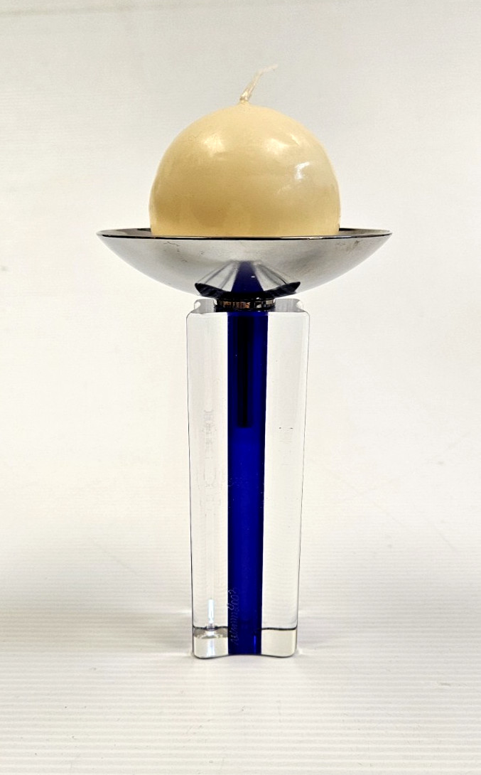 Murano Venini Candelboi BLUE (middle size) 14.5 cm / 5.7″ Glass Candle Holder