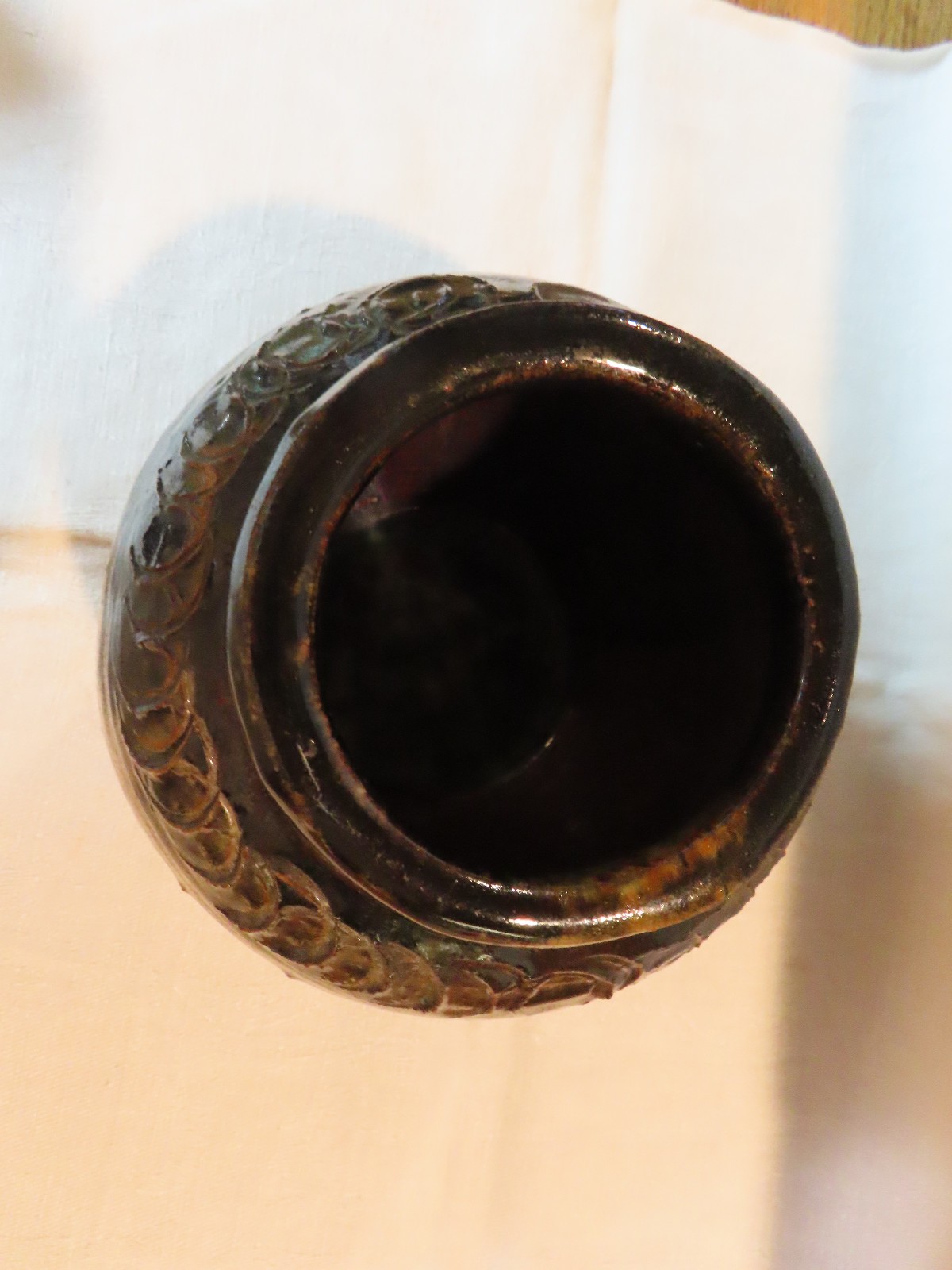 Art pottery vase signed by artist