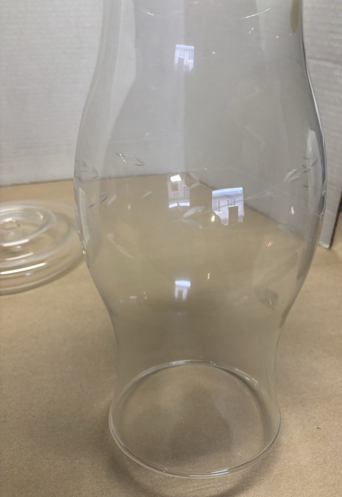 Princess House Heritage Crystal 2 Piece Hurricane Candle Lamp 406 New Open Box
