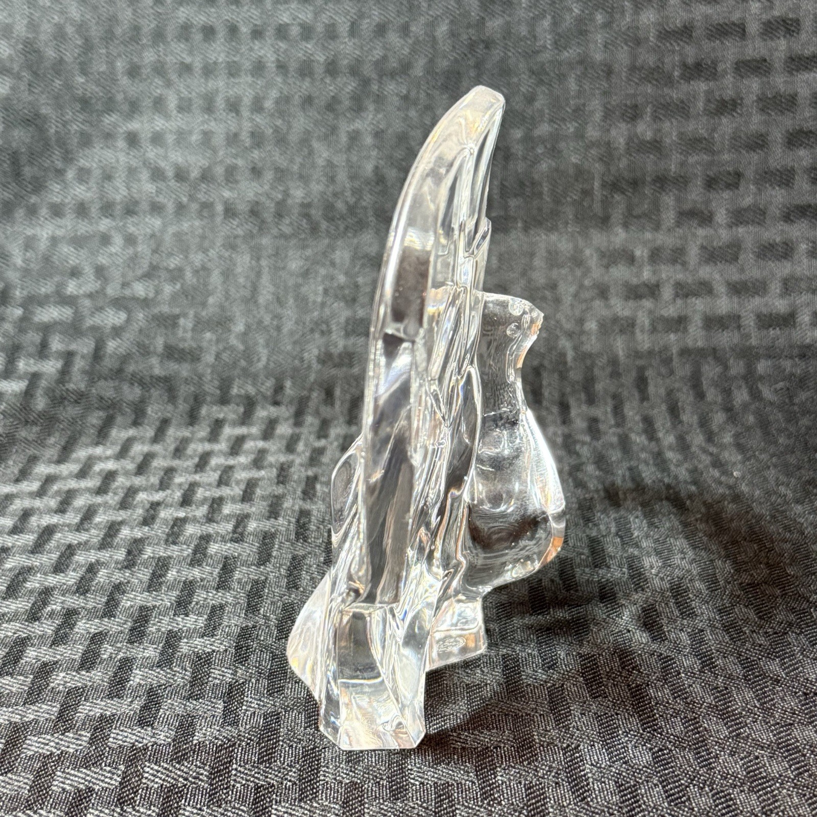 Baccarat Crystal Figurine – Peacock (Retired) Art Glass, AS IS – Chipped Beak
