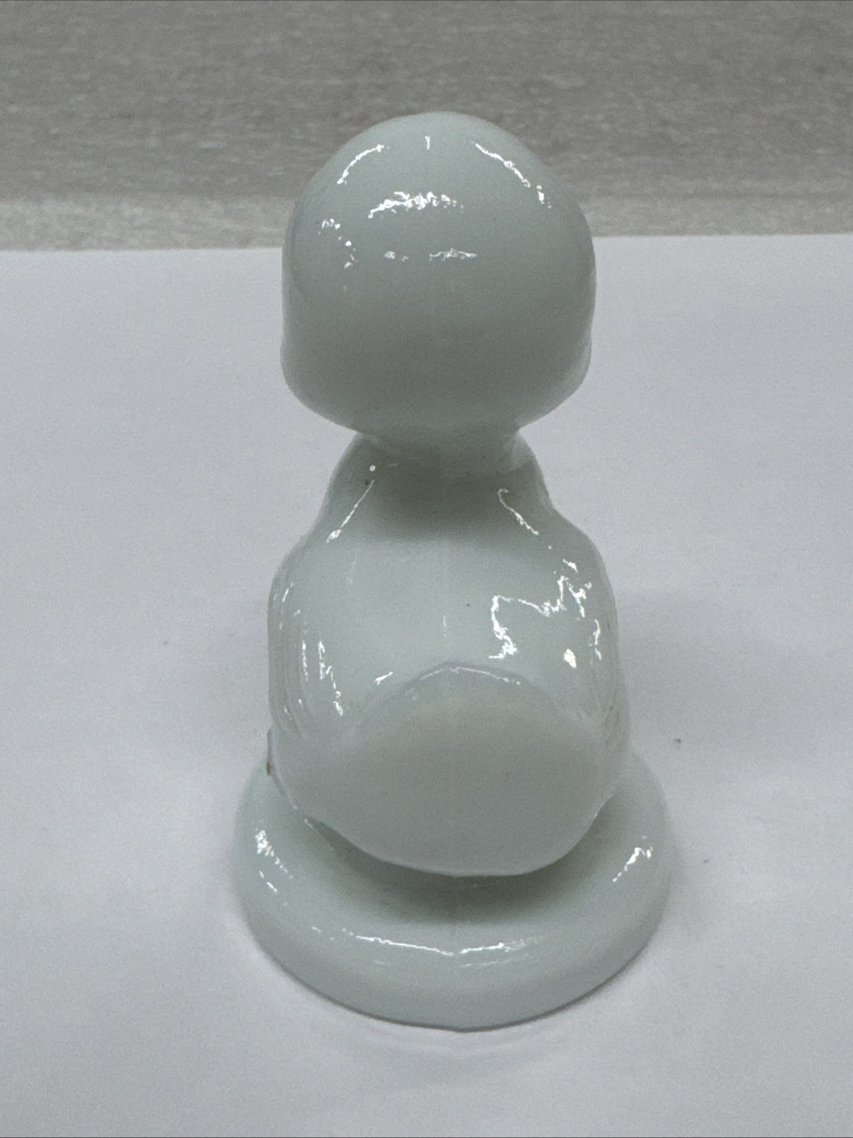 Vintage Boyd Art Glass White Milk Debbie Duck Miniature Trinket Figurine