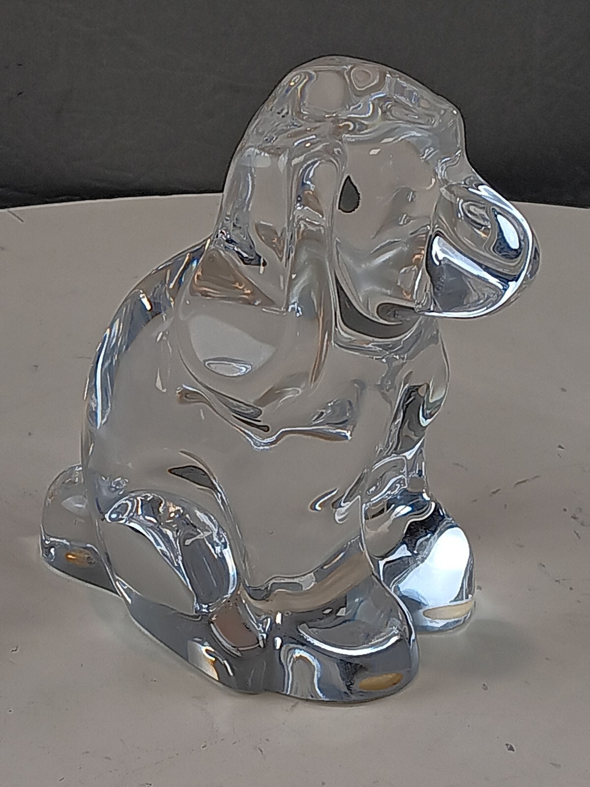 BACCARAT France Glass Crystal Hound Spaniel Dog Puppy 4.5″ Tall