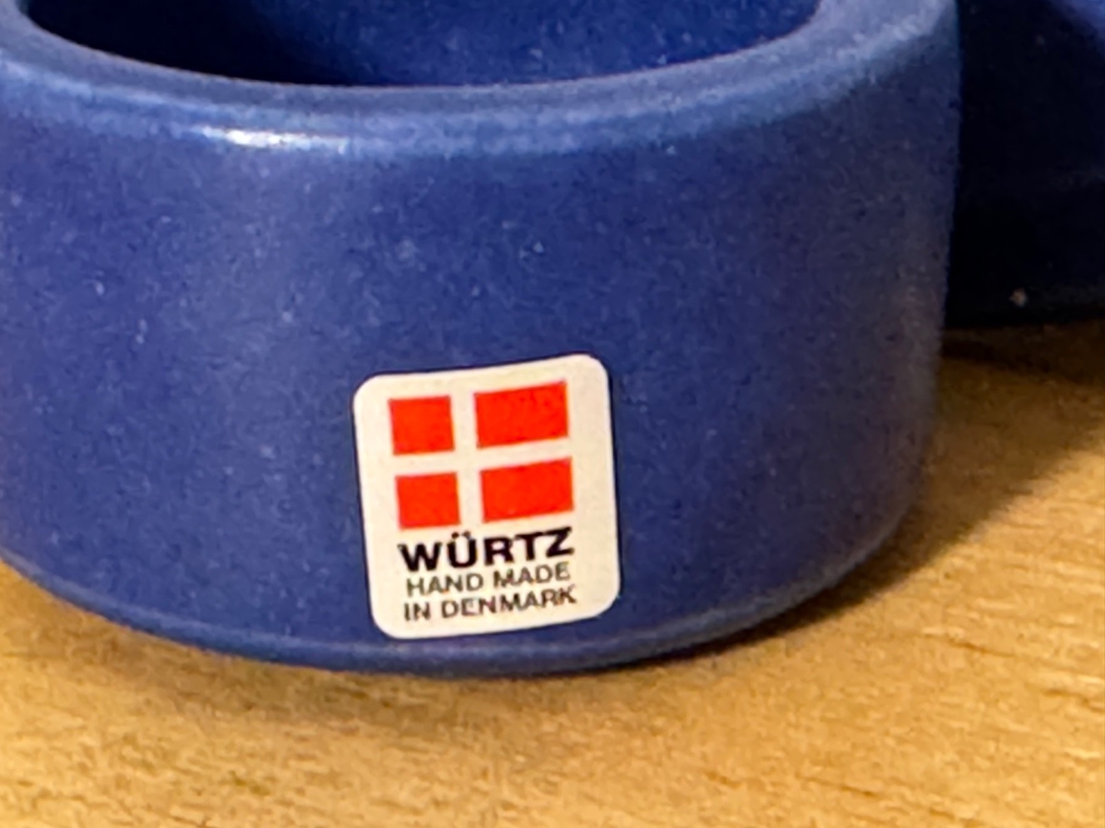 Würtz studie Scandinavian Studio Pottery Blue & White Ceramic Wall Candle Holder